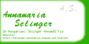 annamaria selinger business card